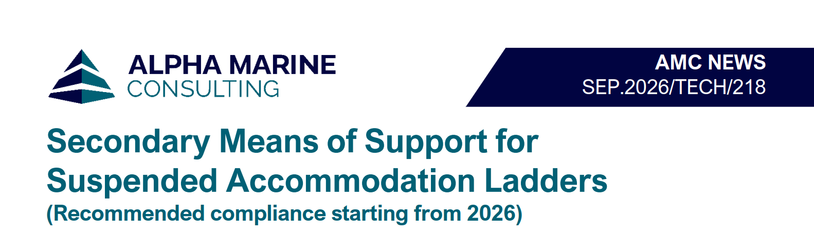 Secondary Means of Support for Suspended Accommodation Ladders!